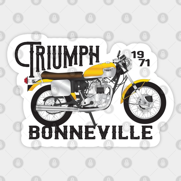 1971 Triumph Bonneville Sticker by kindacoolbutnotreally